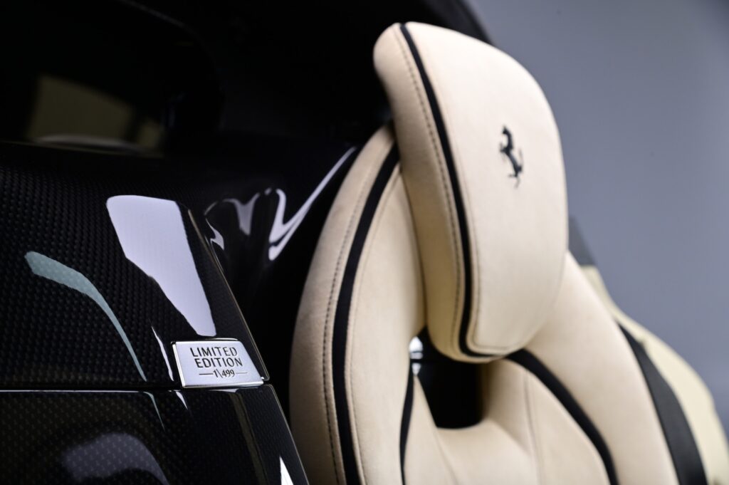 Limited edition plaque inside Ferrari LaFerrari.