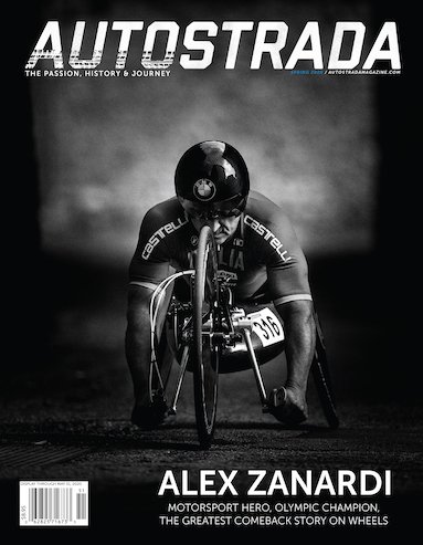 Motorsport legend Alex Zanardi on Autostrada Magazine's March 2020 cover.