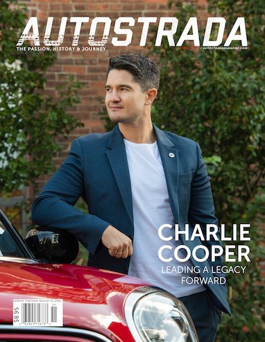 Charlie Cooper on the cover of Autostrada Magazine, June 2020.