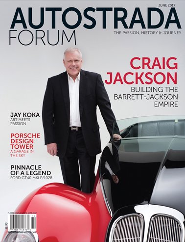 Barrett-Jackson chairman Craig Jackson on the cover of Autostrada Magazine.