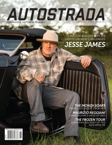 Jesse James on the Autostrada Magazine cover.