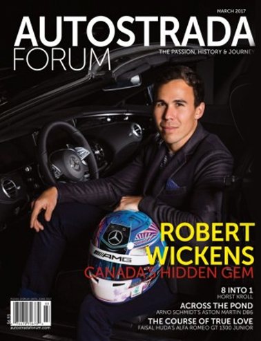 Canadian driver Robert Wickens on the cover of Autostrada Magazine.