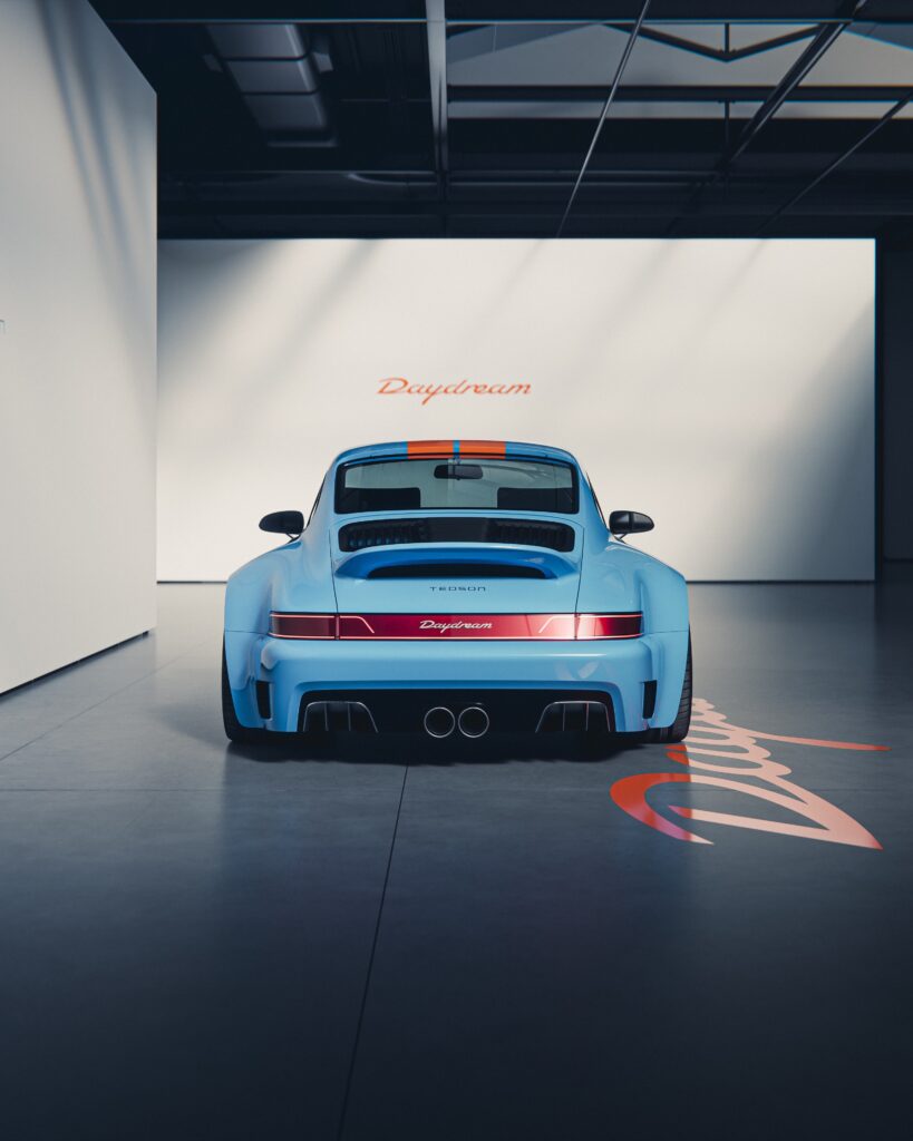 Tedson Daydream Porsche 964 rear view Gulf blue