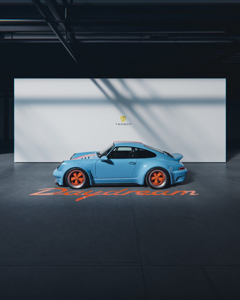 Tedson Daydream Porsche 964 Gulf blue side profile