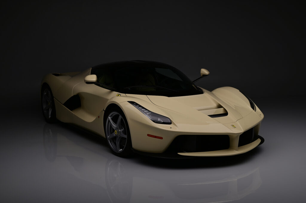 Ferrari LaFerrari photographed from a low front angle.