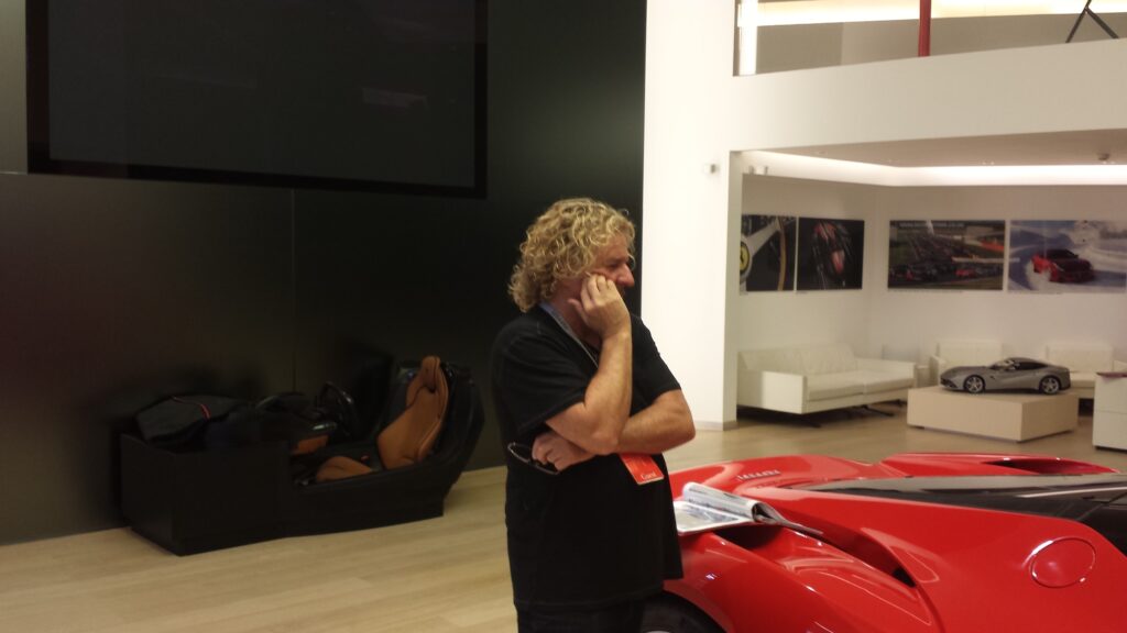 Sammy Hagar at Ferrari's design studio.