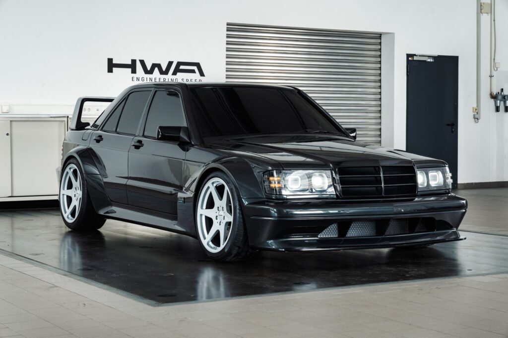 Black HWA EVO front three-quarter studio angle