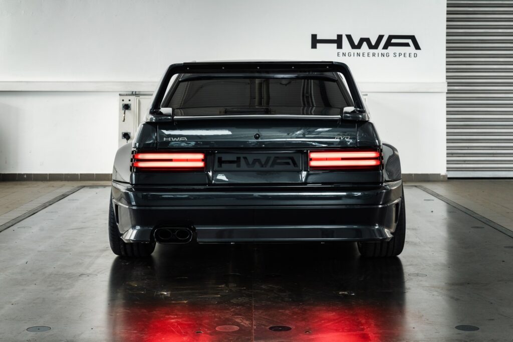 Black HWA EVO rear studio view