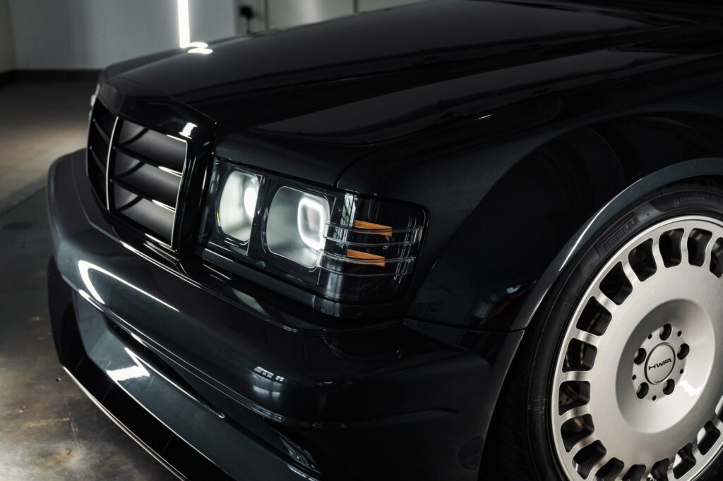 HWA EVO headlight and front wheel detail