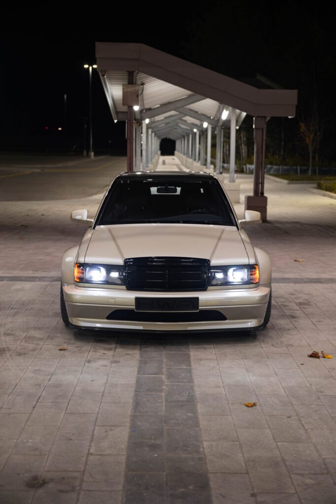 Silver HWA EVO night front view