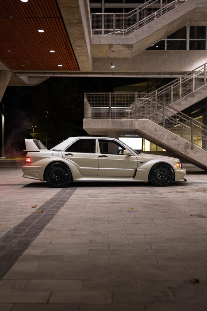 Silver HWA EVO side profile night shot