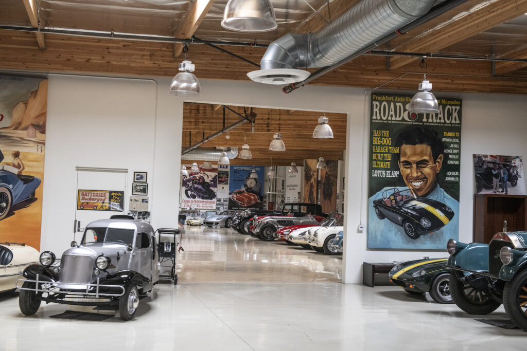 Prewar car gallery in Jay Leno garage