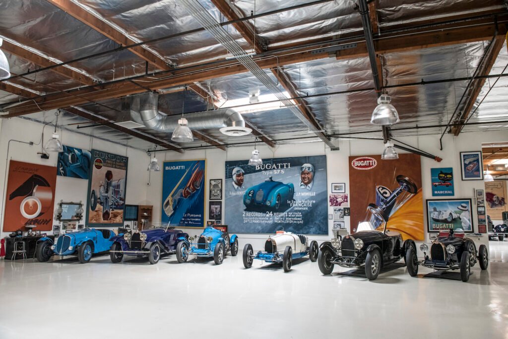 vintage Bugatti display
