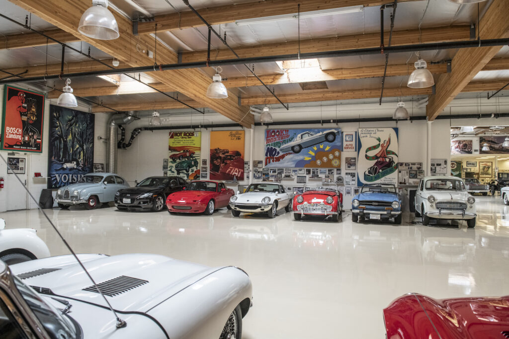 Cars display in Jay Leno garage