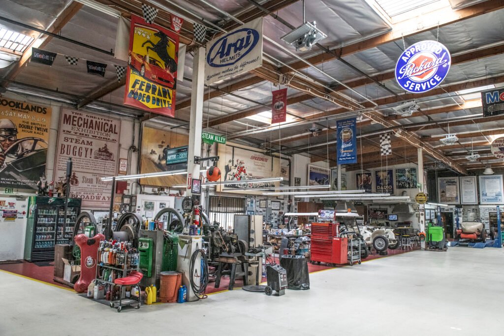 Second workshop wide view in Jay Leno garage