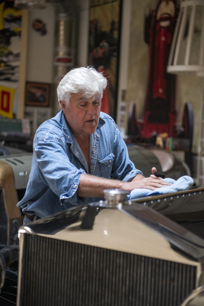 Jay Leno in garage