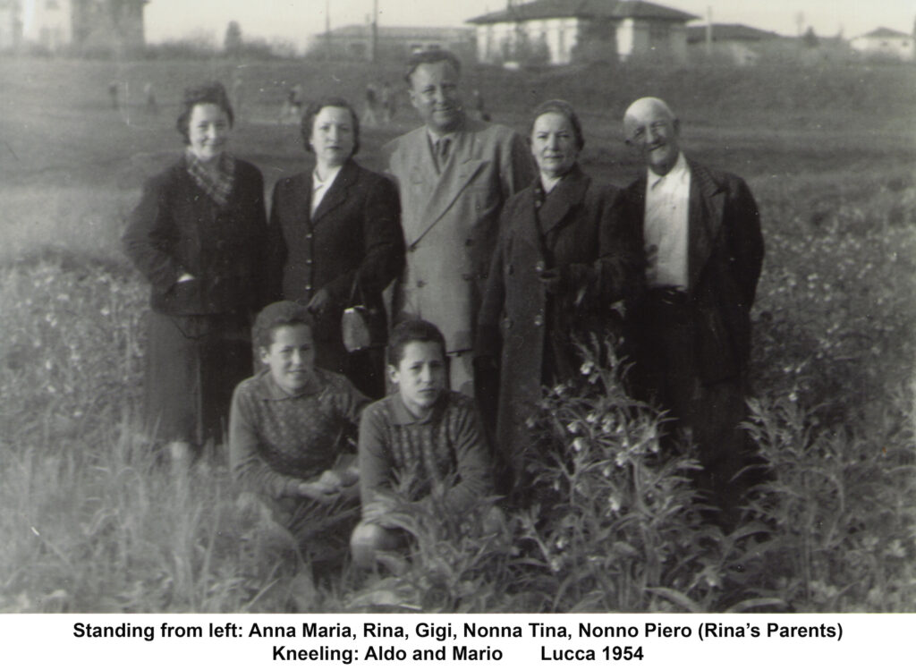Mario Andretti family photo in Lucca in 1954
