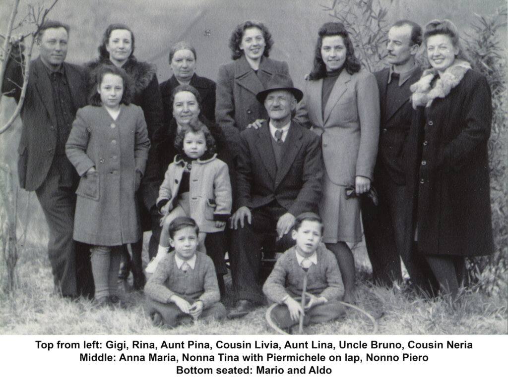 Mario Andretti family portrait in Montona in 1942