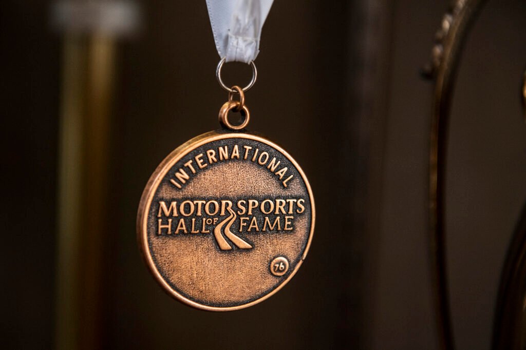 International Motorsports Hall of Fame medal belonging to Mario Andretti