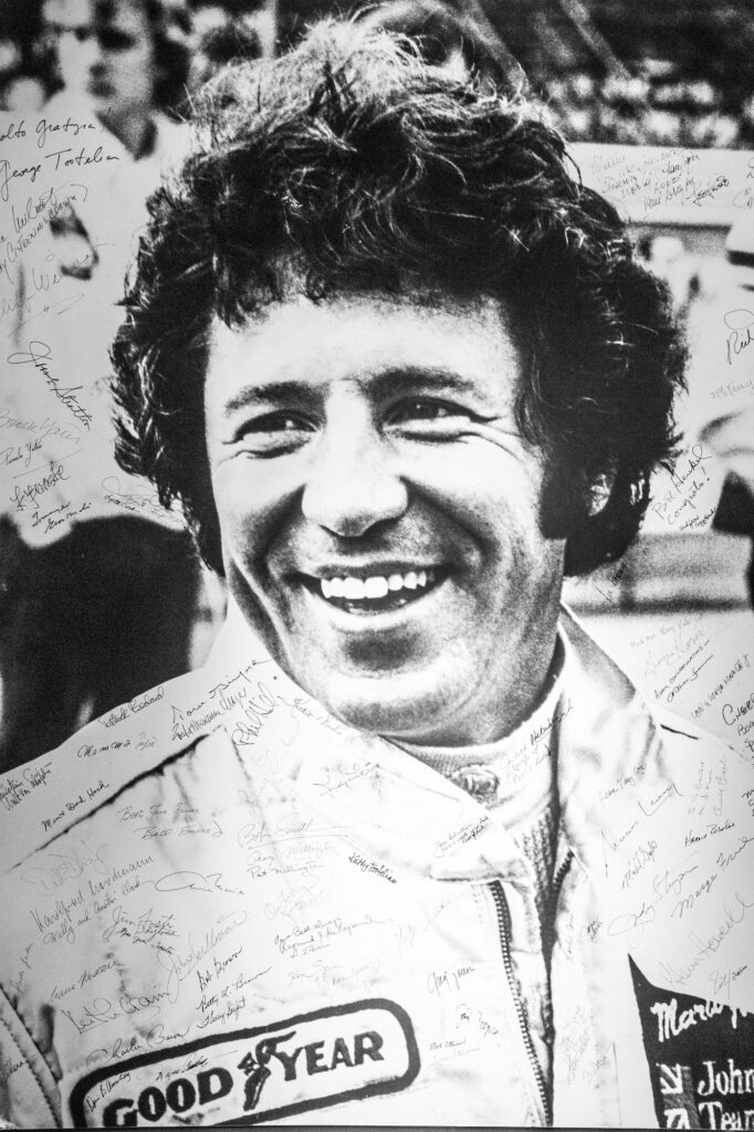 Archival portrait of Mario Andretti as a young racer