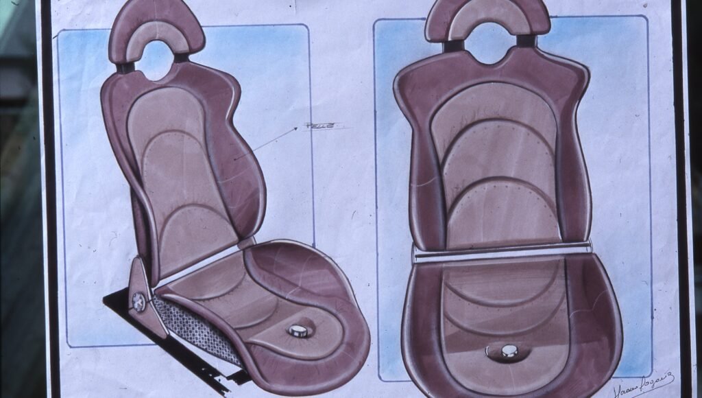 Pagani twin seat design sketches