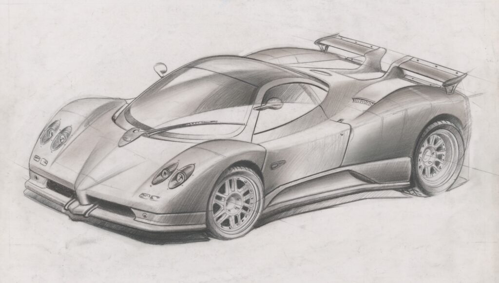 Pagani Zonda Roadster concept design sketch