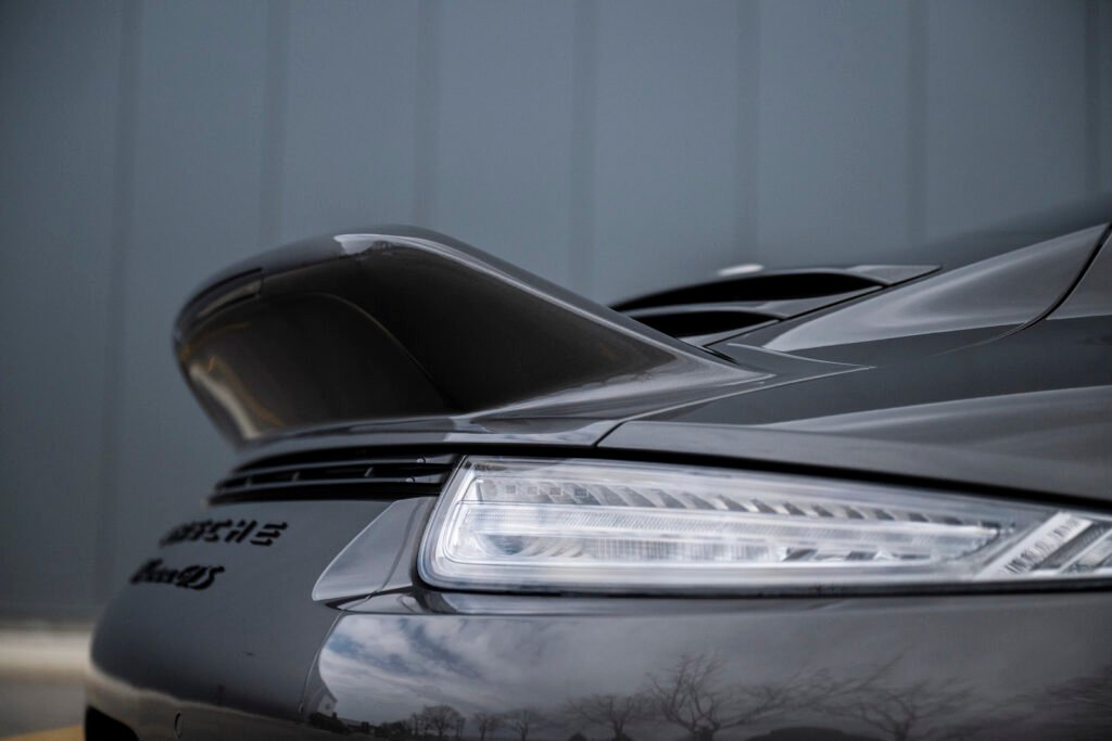 Left rear ducktail detail on Porsche 911 Carrera GTS