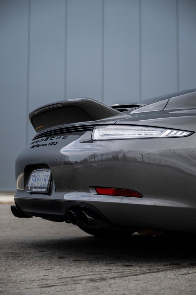 Porsche 911 Carrera GTS rear three-quarter view with ducktail