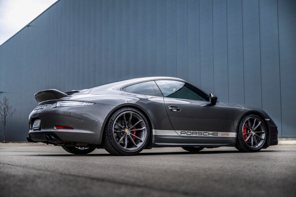 Exterior angle showing the rear section and ducktail spoiler.