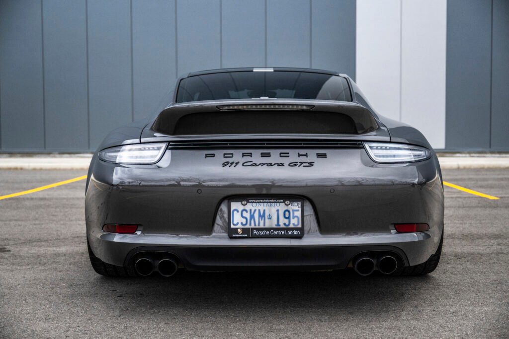 Rear view Porsche 911 Carrera GTS ducktail