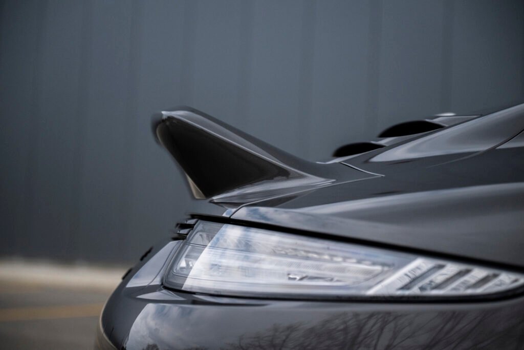 Right rear ducktail detail on Porsche 911 Carrera GTS