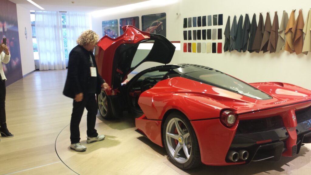 Sammy Hagar inside Ferrari design studio.