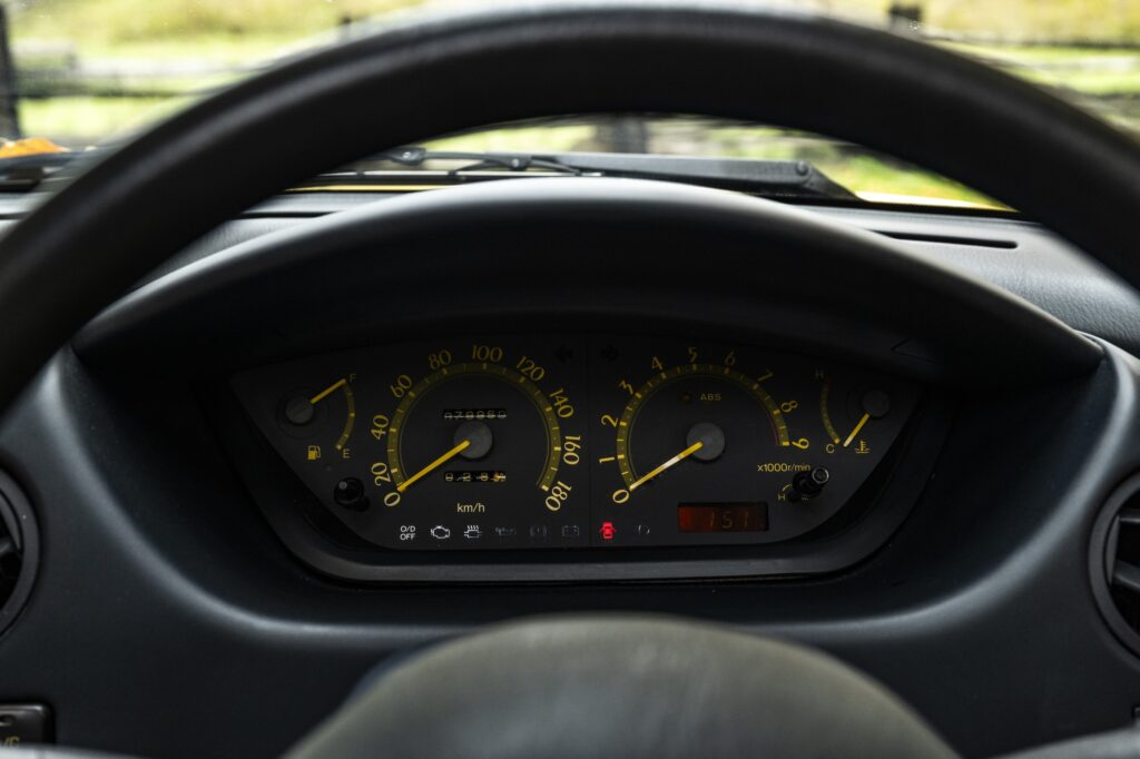 Toyota Sera instrument cluster gauge close-up