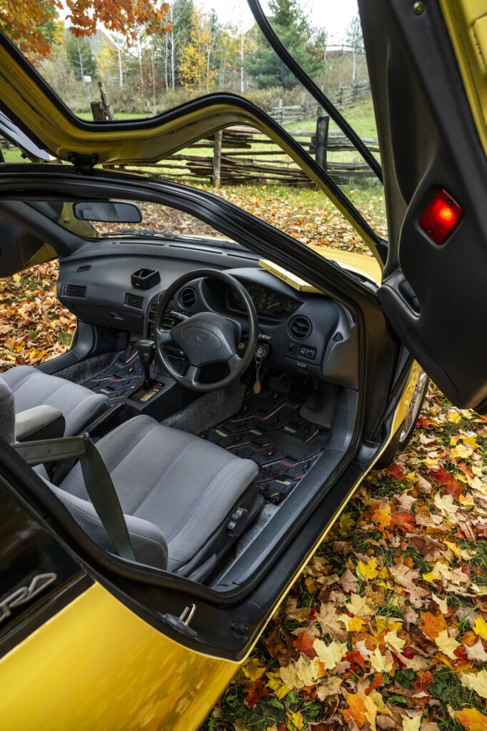 Toyota Sera cabin detail viewed through open butterfly door
